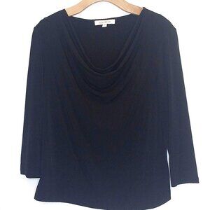 Ellen Tracey Low Crowel Neck Long Sleeve Top